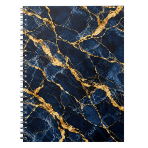 Navy Blau Gold Marmor Eleganz Notizblock
