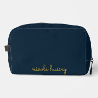 Navy Blau Gold Schrift | Stylisches Monogramm Mode