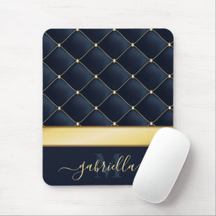 Navy Blau Golden  Mousepad