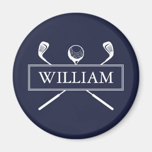 Navy Blau Golfbälle mit individuellem Namen Clubs Magnet