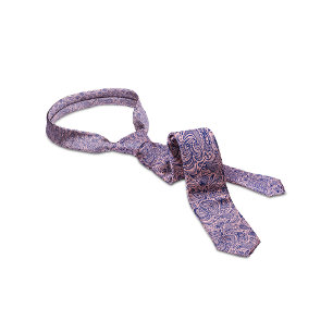 Navy Blau & Hellrosa Florales Paisley-Muster Krawatte