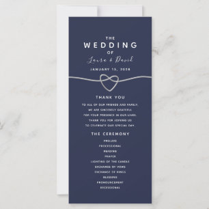 Navy-Blau-Kalligrafie-Hochzeitsprogramm