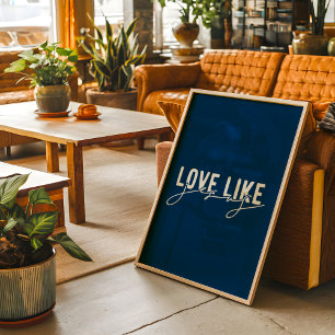 Navy Blau Liebe wie Jesus Christlich Poster