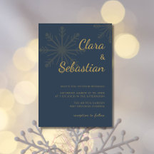 Navy Blau Minimalistische Schneeflocke Weihnachten