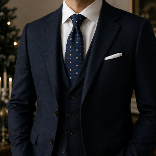 Navy Blau mit Punkten Krawatte