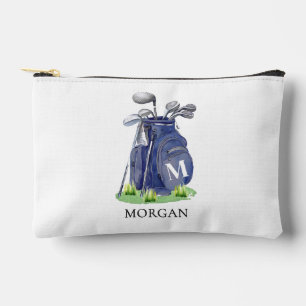 Navy Blau Monogramm Name Golf Zubehörtasche