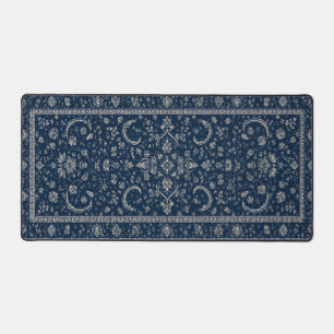 Navy Blau Persischer Blumen-Teppich-Schreibtischun Schreibtischunterlage