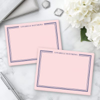 Navy Blau Pink Monogramm
