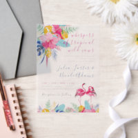 Navy Blau Pink Tropisch Wilde Regenwald Hochzeit