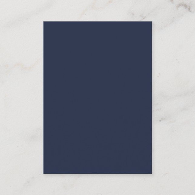 Navy Blau Platzkarte (Vorderseite)