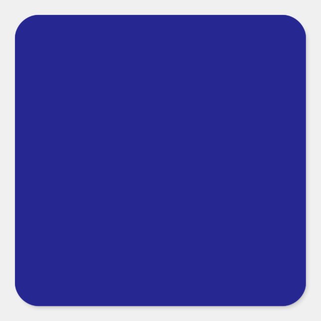 Navy Blau Quadratischer Aufkleber (Vorderseite)