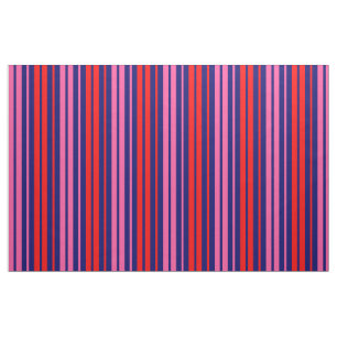 Navy Blau Rot Pink Vertikale Streifen Design Stoff