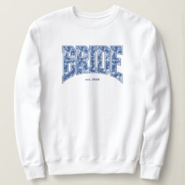 Navy Blau Toile BRIDE Verlobungsfeier Junggesellin Sweatshirt