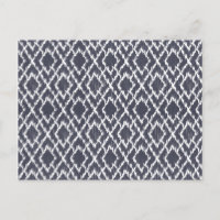 Navy Blau Tribal Print Ikat Geo Diamantmuster