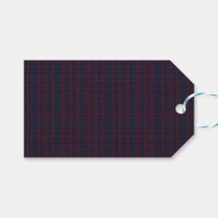 Navy Blau und Burgunder Karo-Geschenkanhänger Geschenkanhänger