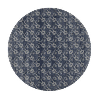 Navy-Blau- und Grau-Design Schneidebrett