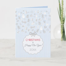 Navy Blau und helle Eisstreifen Whimsical Weihnach