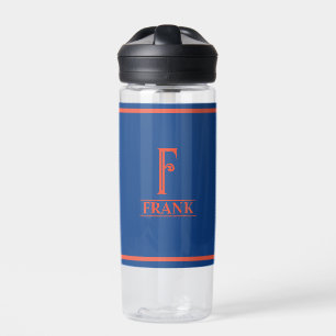 Navy Blau und Orange Trinkflasche