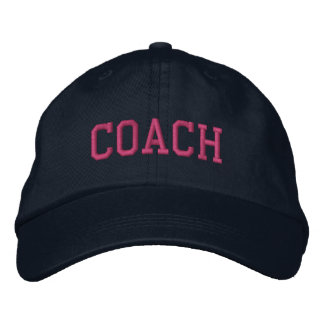 Navy Blau und Rosa individuelles Coach-Sportteam-G Bestickte Baseballkappe