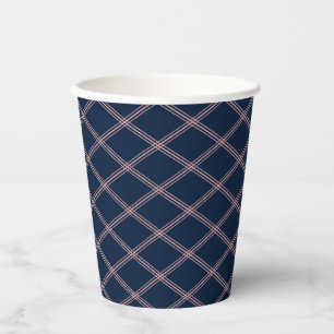 Navy Blau und Rosa Kunst, Dichtung und Musik Pappbecher