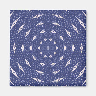 Navy Blau und Rosa Mitochondria Mandala Magnet
