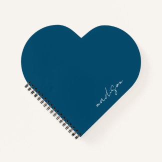 Navy Blau und Schriftname Notizbuch