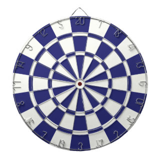 Navy Blau und Weiß Dartscheibe