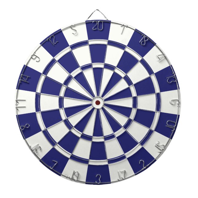 Navy Blau und Weiß Dartscheibe (vorne)