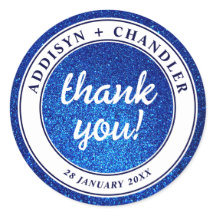 Navy Blau und Weiß Elegant Einfache Moderne Hochze