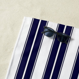 Navy Blau und Weiß Streifen Strandtuch