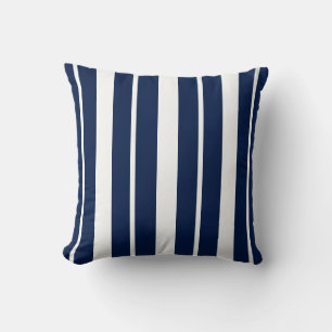 Navy Blau und Weiß Streifen ThrowPillow Kissen