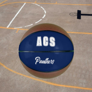 Navy Blau und Weiße Schulfarben Team Basketball