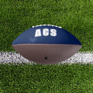 Navy Blau und Weiße Schulfarben Team Football