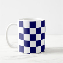 Navy-Blau-Weiß-Schachbrettmuster
