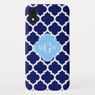 Navy Blau Weiße Marokkanische #5 Himmelblau Name M Case-Mate iPhone Hülle