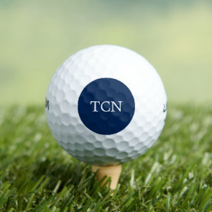 Navy Blau Weiße Monogrammierte Golfball
