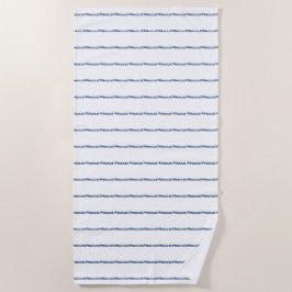 Navy Blau weiße Seeseile Muster Beach Handtuch