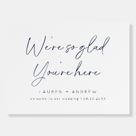 Navy Blau Wir sind froh, dass Sie hier sind Hochze