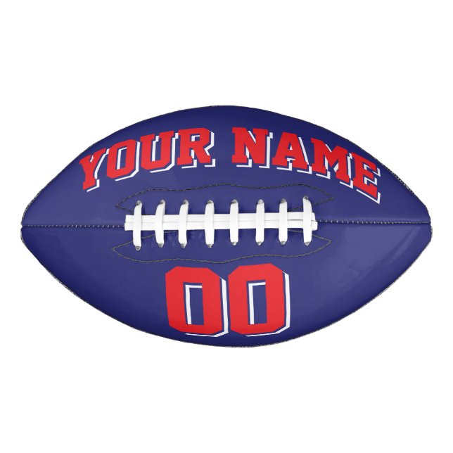 NAVY BLAUE RED AND WEISSE Custom Football (Vorderseite)