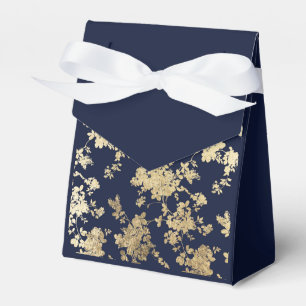 Navy blauen Imitate goldfarben Schabby Vintag chic Geschenkschachtel