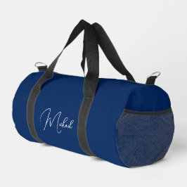 Navy Blauer Mit Monogramm Name Gym Sportreisen Duffle Bag