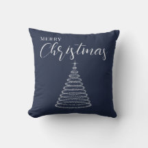 Navy blauer Weihnachtskissen