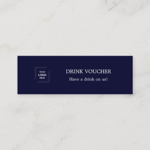 Navy Blaues Corporate Event Branding Design Mini Visitenkarte