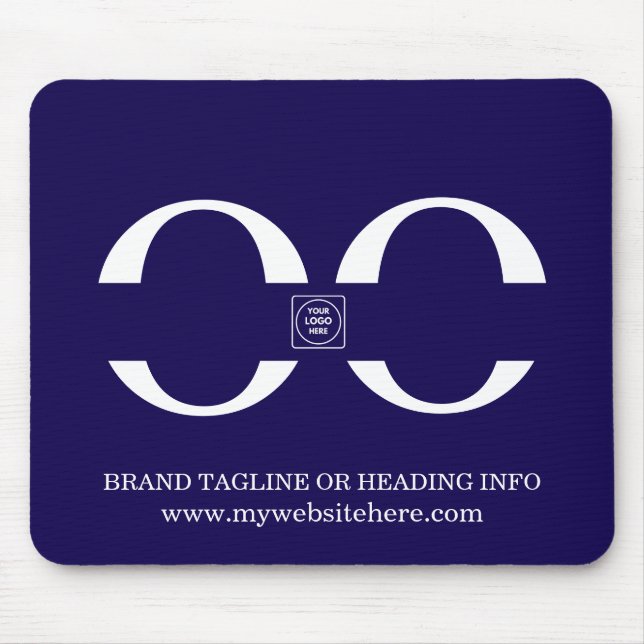 Navy Blaues Firmenlogo Business-Mauspad Mousepad (Vorne)