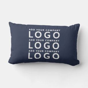 Navy Blaues Firmenlogo für Unternehmen - Branding Lendenkissen