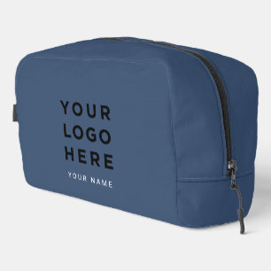 Navy Blaues Geschäftslogo Name Instagram Reise Waschbeutel
