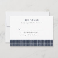 Navy Blaues Schottisches Tartan-Hochzeit