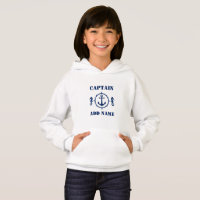 Navy Blaues Seepferdchen Bootsanker & Name/Rang
