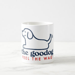 Navy Blaues Welpen-Silhouette-Kaffee Kaffeetasse