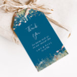 Navy Blissful Boho Wildflower Wedding Thank You Geschenkanhänger<br><div class="desc">These navy blissful boho wildflower wedding thank you favor tags are perfect for a rustic wedding reception. The design features pink, purple, blush, yellow, dusty blue, red, burgundy meadow wild flowers assembled in a seamless and delightful floral pattern, evoking natural beauty. Personalize these tags with a short message, your names,...</div>